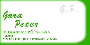 gara peter business card